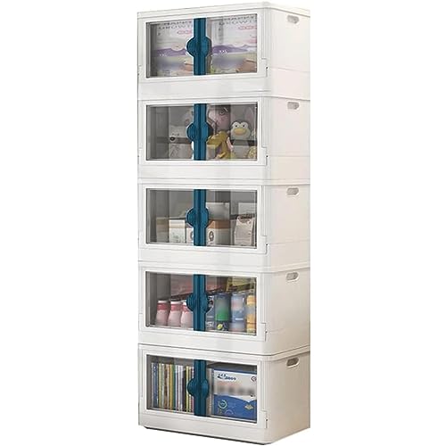 XZDEAIR Boîte de Rangement à Double Porte, bacs de Rangement Pliables, Armoire de Rangement multifonctionnelle, conteneur Organisateur d'articles Divers