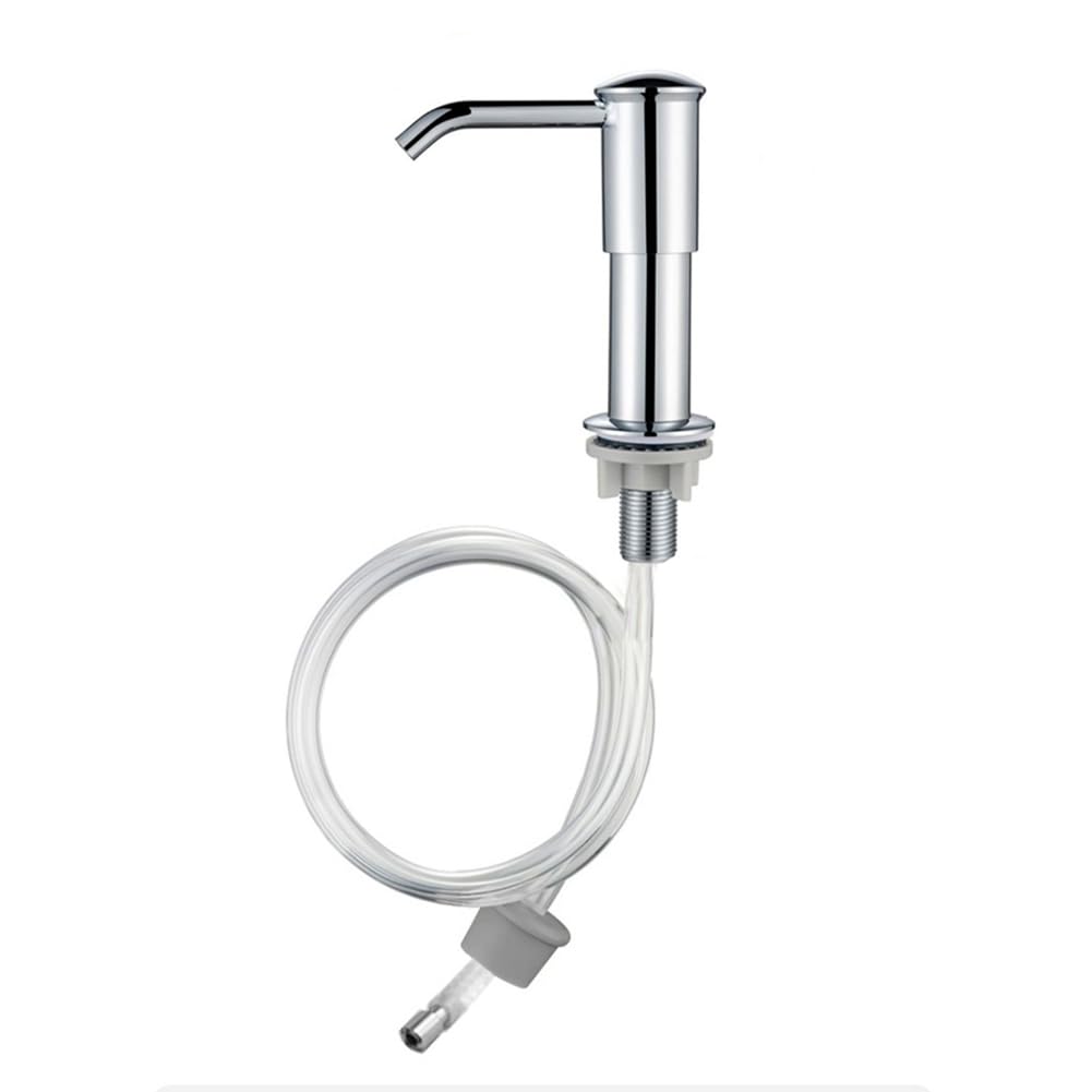 Bosiyrggrl Soap Dispenser for Kitchen Sink and Extension Tube Kit, 40Inch Silicone Tube Connect to the Soap Bottle Directly