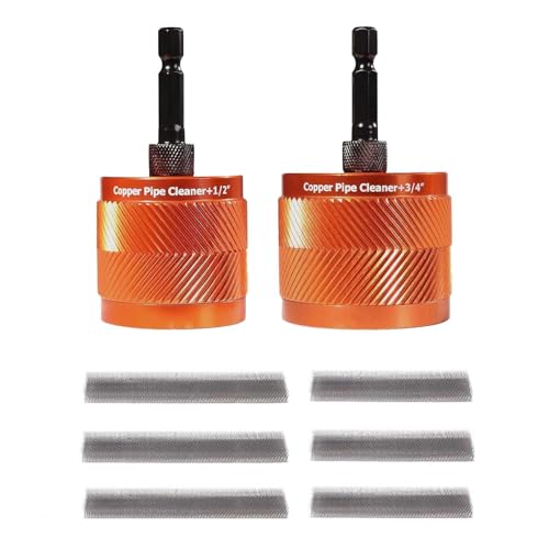 Cure-tuyaux en cuivre pour enlever les taches de rouille avec tige 6,35 mm et brosses