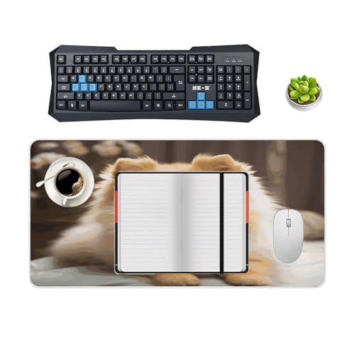 Cute Pomeranian Dog Desk Mat Non-Slip Large Mouse Pad miniatura 4