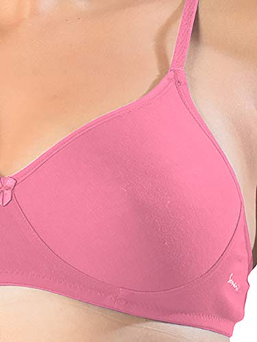 Image of SONARI Womens Non Padded Cotton Bra | Wire Free, Medium Coverage, Seamless Cups, Comfortable Polyester Cotton Blend Fabric | Adjustable Straps, Ideal for Everyday Wear - Smile