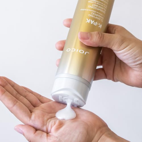 Joico K-PAK Daily Clarifying Shampoo to Remove Buildup, Deep Cleansing For Damaged Hair, Repair and Prevents Breakage, With Keratin and Guajava Fruit Extract, Gold, 300mL