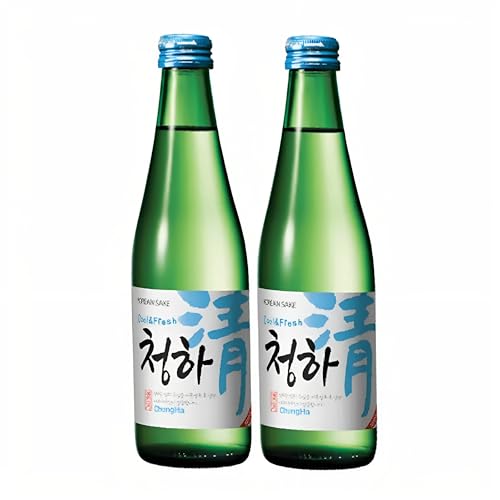 YIJIA | Lotte Sake Chung Ha Korean 300ml (Alc.13%) - El sake coreano Cheongha más popular en Corea y Japón (2 Botella)