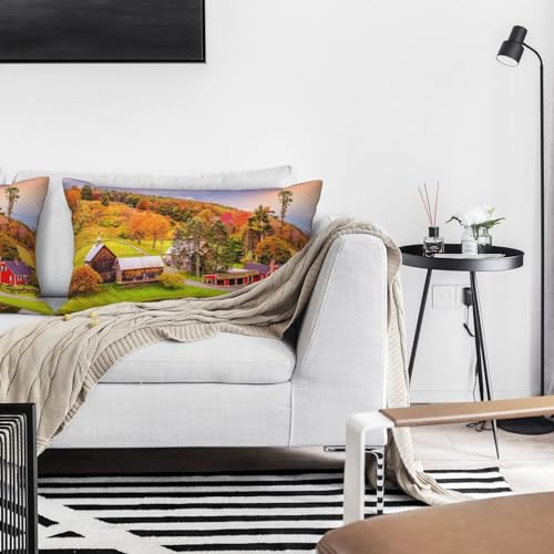Housses de coussin aspect lin imprimé résistantes et lavables - 8
