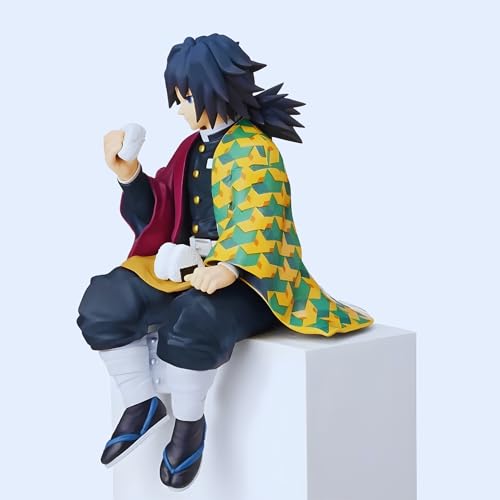 Image of Giyuu Sitting Premium Action Figures Collectible for Office Desk, Study Table, Car Dashboard, Decoration for Anime Lovers, Fans, Kids, Collectors - Giyuu 15cm