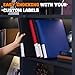 ProCase 2 Pack Trading Card Binder with Side Label; Holds 360 Trading Card with 9 Pockets; Premium Zipper Card Collection binder Album Folder for Sports Cards, TCG, MTG, PKM -Black