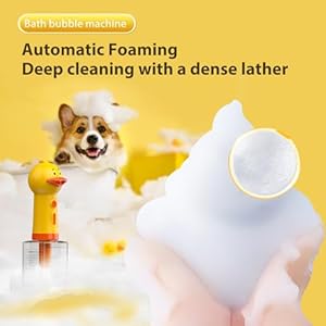 Electric dog cleaning foam machine automatic dog soap dispenser for bath rechargeable pet shampoo mixing bottle for cleaning ipx7 waterproof dog bath supplies for dog cat puppy children   cucciolini doodles