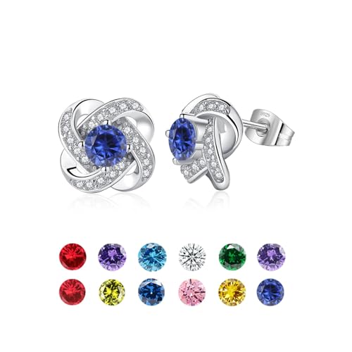 Tanzanite Earrings December Birthstone Jewellery, Hypoallergenic Silver Earrings for Women, Sterling Silver Stud Earrings December Birthstone Earrings Jewellery Gifts Birthday Gifts for Women