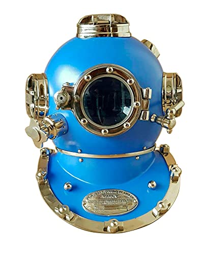 Nautical Blue Diving Helmet Scuba Mark V Medieval Helmet Replica Gift Item