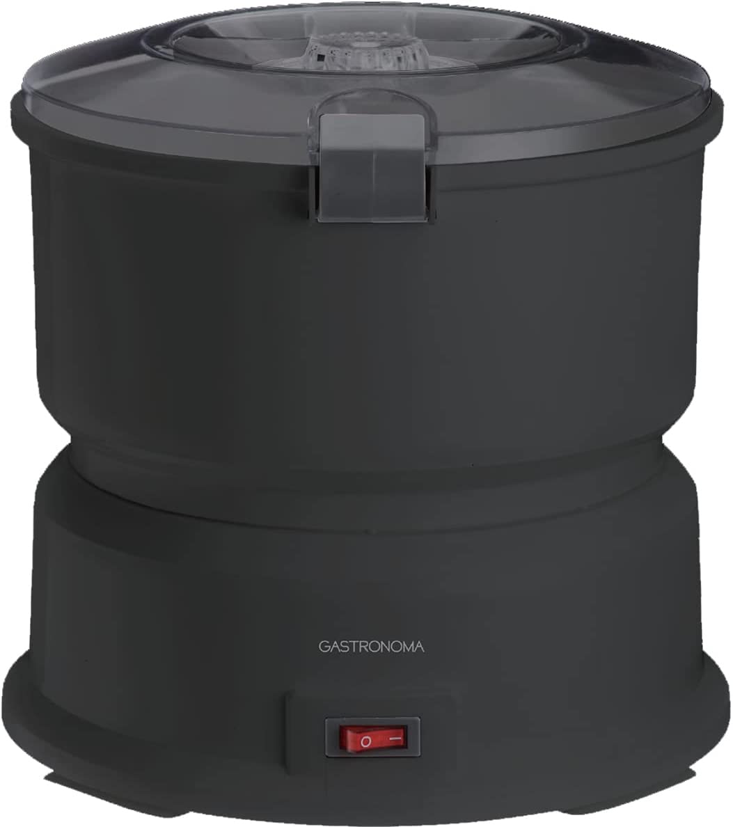 Gastronoma Black 18220001, Potato Peeling Machine With Salad Spinner, 1 Kg, Electric Potato Peeler, Potato, Peeler, Plastic,