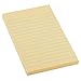 D.RECT - Blocs de notes adhésives avec lignes | Notes autocollantes | 98x150mm, 100 feuilles | Cahiers rectangulaires | Pour la cuisine, bureau | Couleurs Jaune