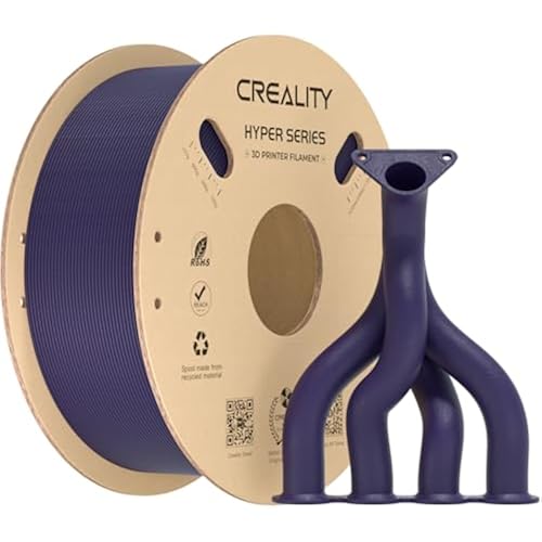 Creality Carbon Fiber PLA Filament 1.75mm 1KG, Hyper PLA-CF for High-Speed Printing 50–300mm/s, Dimensional Accuracy +/- 0.03mm Accuracy,Fits for Most FDM 3D Printers(Purple)