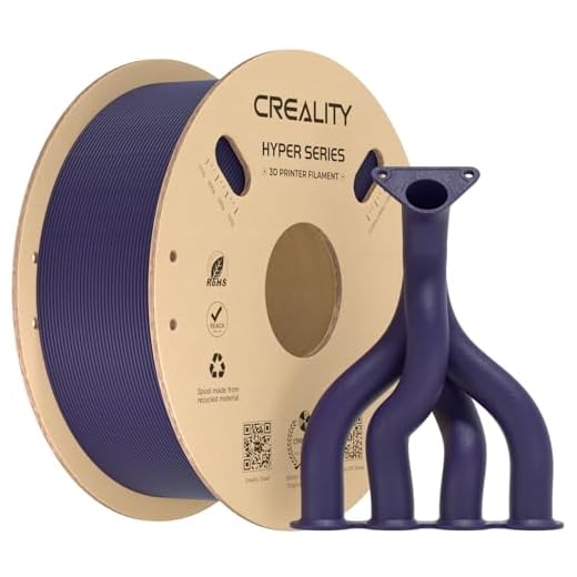 ⚡ Creality Carbon Fiber PLA Filament 1.75mm 1KG, Hyper PLA-CF for High-Speed Printing 50–300mm/s, Dimensional Accuracy +/- 0.03mm Accuracy,Fits for Most FDM 3D Printers(Purple)