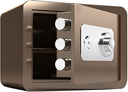 Coffre-fort ignifuge en acier pour bureau et maison - Couleur or