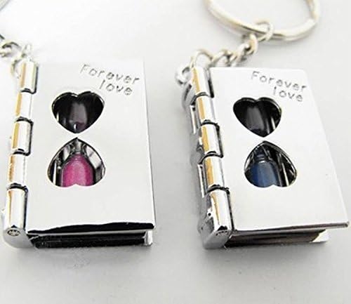 Amazon Amateras ペア キーホルダー ブック型 ステキな 砂時計入り メタリック 砂時計 青と赤 2個セット Logo ボールペン おまけ付 おそろいで アクセサリー カップル 恋人 友達 誕生日 記念日 プレゼント ギフト ハートにビンビン Mt348 おもちゃ おもちゃ