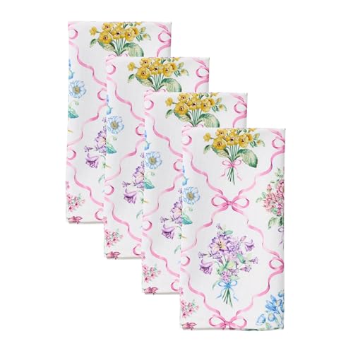 Servilletas Lenox Bouquet Ribbon, set de 4, multicolor miniatura 1