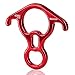 NewDoar Climbing Gear - Placa de aparejo para equipo de descenso, 40 kN, figura de rescate 8 descendente con oreja doblada grande para escalada y dispositivo de rapel