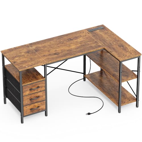 Huuger L-Shaped Power Desk
