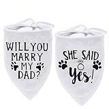 Will You Marry My Daddy Dog Bandana, Dog Wedding Bandana, Dog Engagement Announcement, Wedding Photo