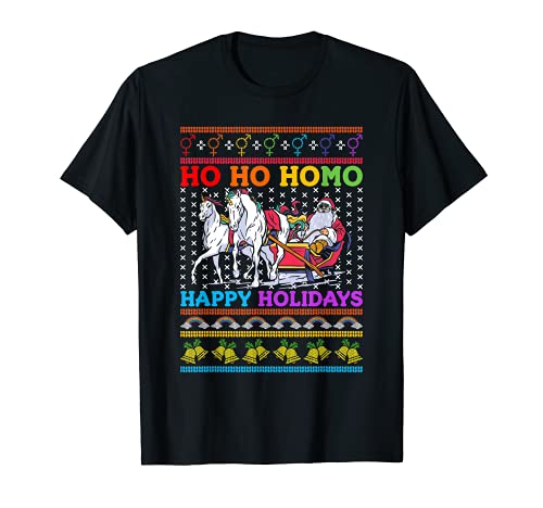 LGBTQ - Pull de Noël Ho Homo Ugly Gay Pride T-Shirt