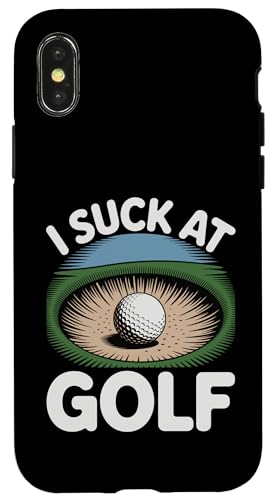 I Suck At Golf Joke ʔSt s Ȓj St X}zP[X iPhone X/XS p