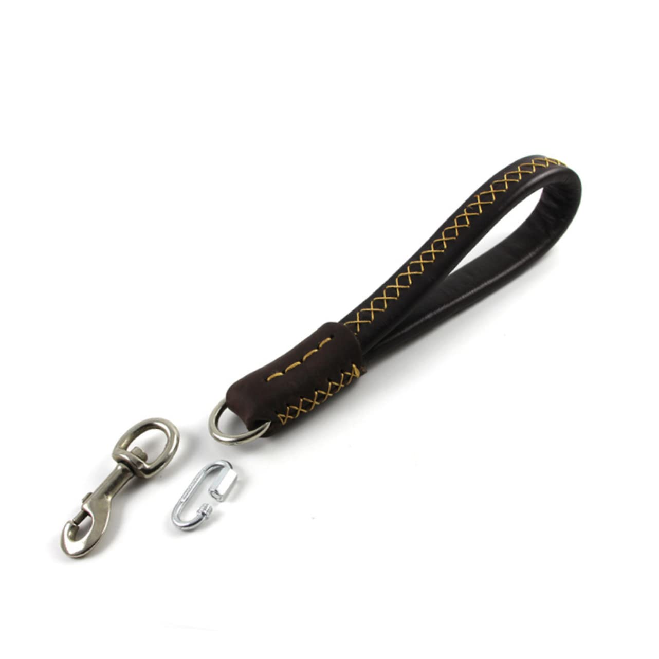 BESPORTBLE Correa de Tracción de Piel de Vaca de 25cm para Perro y Gato, Cuerda Gruesa, Suave Cuello, Adecuado para Paseo