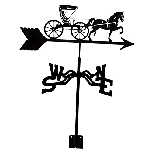 Girouette en fer robuste et résistante aux intempéries style calèche - 2