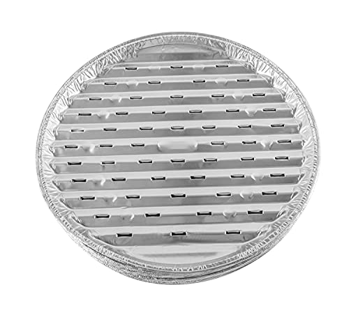 Ls'babq Disposable Aluminum Broiler Pans Round – Good For Bbq, Grill Trays – Multi-20 Pack Of Durable Aluminum Sheet Pans (Round) #TOP2