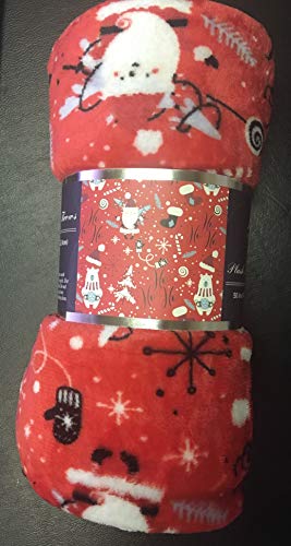 Ho Ho Ho Merry Christmas Collection By Décor&More Microplush Holiday Throw Blanket (60" X 50") - Red Santa #TOP2