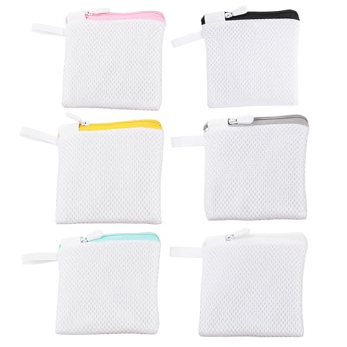 Bolso de lavadora para lavadora de sujetador bolsas de lavado de malla con cremallera mini lencería bolsas de lavado pequeñas para ropa interior de lavadora, calcetín, delicada 5.5x4.7 pulgadas
