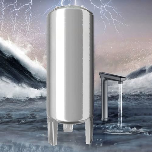 Tanque de expansión de acero inoxidable con kit de montaje, evita las fluctuaciones de presión y martillo de agua para sistemas de ósmosis inversa y bombas de pozo