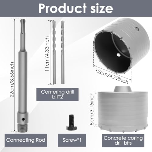 Kit de Broca de Corona para Concreto de 115 mm miniatura 3