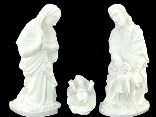 JENACOR HOLY Family Nativity Four Piece Set (Made in USA) (White)