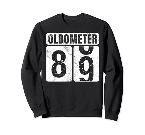Oldometer 89 - Camisa vintage divertida idea de regalo de cumpleaños 89 Sudadera
