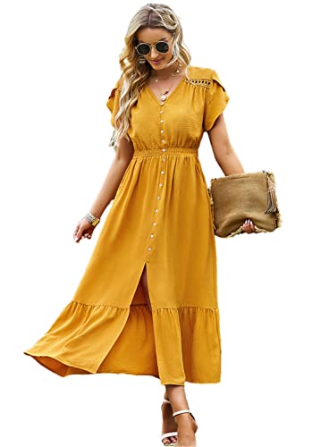 Robe midi ample jaune : ne choisissez plus entre confort et style