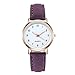 Fhtahun Femmes Montre Lumineuse Ceinture Échelle Pointillé Petite Montre Étoiles Montre Point Givré avec Romain Femmes Montre Échelle Numérique Montre Montre Connectée Sport Homme (Purple, One Size)
