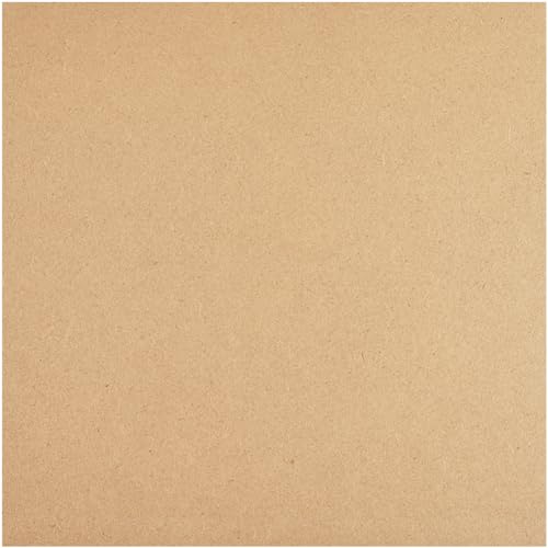 craspire Panneaux de Bois MDF pour Travaux Manuels, 3 mm D'Épaisseur, Panneau MDF Carré en Bois de Densité Moyenne, Panneaux D'Aggloméré pour Planche de Séchage d'argile, Cadre Photo, Accessoires