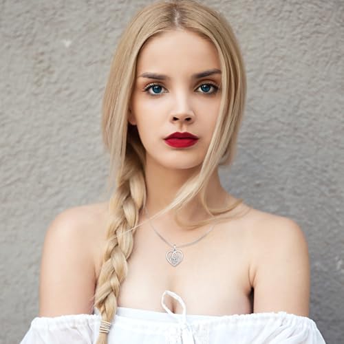 women's necklace 925 Sterling Silver Heart Necklace - Elegant pendant necklace - Heart Pendant for Birthday, Anniversary, Valentine's Day Gift - Thoughtful Gift for Wife, Mom, Girlfriend2