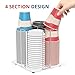 KOTEMON Cup and Lid Holder, 4 Compartment, Square | Rotating Coffee Cup Dispenser Lid Carousel for Restaurant, Buffet, Coffee Station, Bar, Countertop, Clear Acrylic