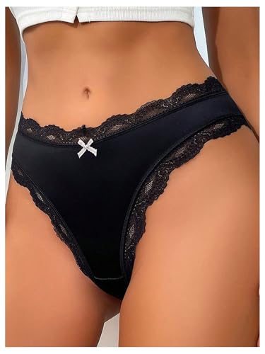 SweatyRocks Women's Satin Silk Lace Hipster Panties Seamless Briefs Underwear Underpant3