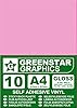 GREENSTAR GRAPHICS Glossy A4 Sticky Back Plastic SELF Adhesive Art & Craft Vinyl (10 Sheet Pack). Compatible with 12” Cricut, Silhouette Cameo/Curio/Portrait, Scan N Cut (Baby Pink Gloss 10 A4) #1