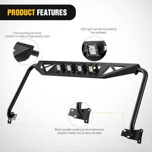 Image of Nilight Front Windshield Frame Cover for 2007-2018 Jeep JK JKU Unlimited