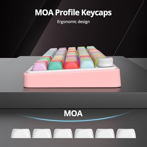 Image of Guffercty kred 134 Keys MOA Profile Cute Keycaps, Candy Bears Keyboard Keycaps with Rounded Edges Cloud-Like Typing Feel for Mechanical Keyboard (MOA-Candy Bears)