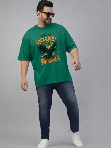 Image of Veirdo Men's Pure Cotton Half Sleeve Plus Size Printed T-Shirts, Stylish, Comfortable & Durable Cotton Tees | Sizes: S to 2XL