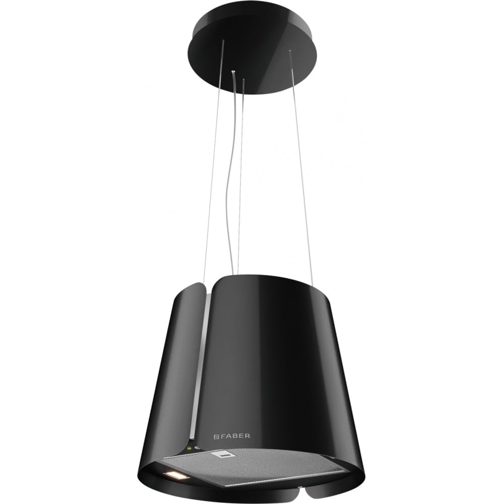 CAPPA BEAT BK GLOSS F45/2 - Cappa Cucina Filtrante Isola 45 cm Classe Energetica A Nero