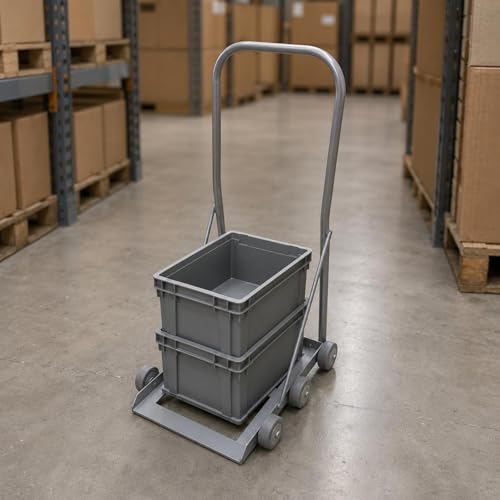 Carro de transporte portátil con marco rectangular de acero para oficinas y traslados cortos 3