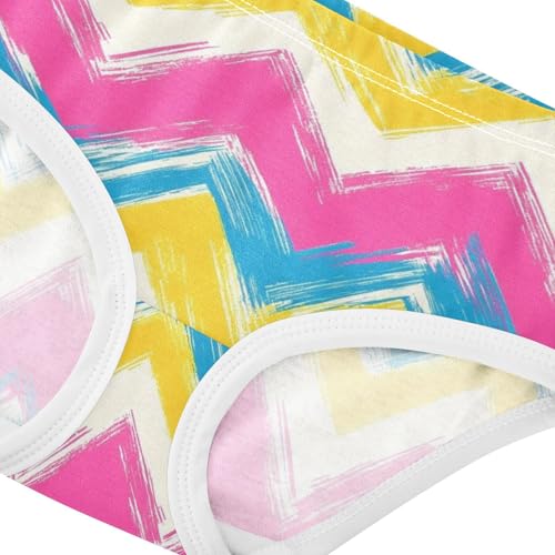 Wusikd Colorful Horizontal Girls' Underwear Cotton Girls Briefs Soft Toddler Underwear 2T4