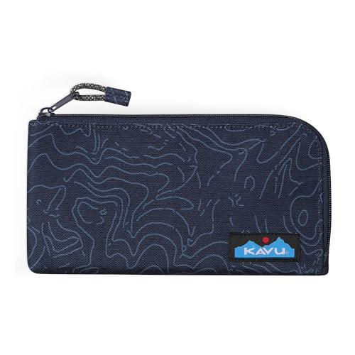 KAVU Women's Clutch Case, Navy Topo, One Size