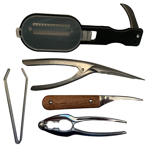 KAYREC Utensilios Cocina-Marisco y Pescado-Raspador Escamas-Desescamador Pescado-Pinzas Espinas Pescado-Tenazas...