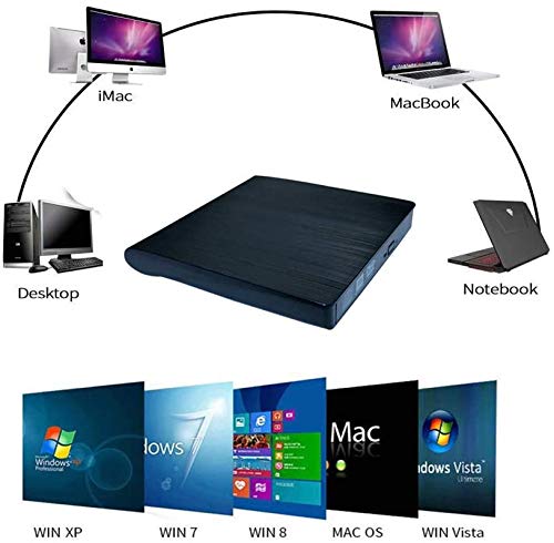 Portable External Dvd Cd Drive,Focondot Cd Dvd +/-Rw Drive With Usb 3.0 Slim Cd Dvd Rom Recorder Writer Burner,High Speed Data Transfer For Desktop/Laptop Mac/Linux Os And Windows Os (Black) #TOP4